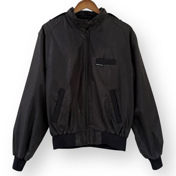 Authentic Members Only Jacket Full Zip Vintage Men's Black Racer Lined Size 42 - Picture 1 of 12